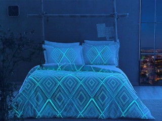 Bed linen, glowing at night tm TAS