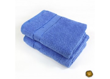 Рушник махровий блакитний банний БС0008 100х150