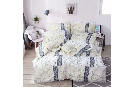 One and a half bedding set coarse calico 100% cotton Т0745