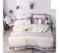 One and a half bedding set coarse calico 100% cotton Т0754