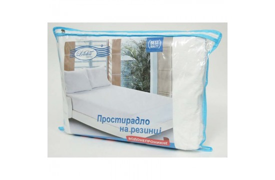 Waterproof sheet on an elastic band 60х120 white tm Leleka textile