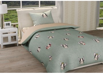 Bed linen ranforce teenager R 487D Leleka-Textile one and a half
