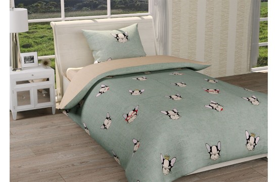 Bed linen ranforce teenager R 487D Leleka-Textile one and a half