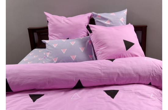 Постельное бельё сатин "Pink dreams" код: СК0274 двуспальное