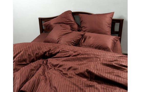 Bed linen stripe satin "Chocolate stripe" code: СТ0287 double