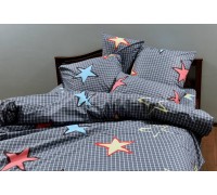 Bed linen coarse calico gold "Сaged stars" code: Г0291 double
