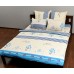 Bed linen coarse calico gold "Pansies" code: G0273 one and a half