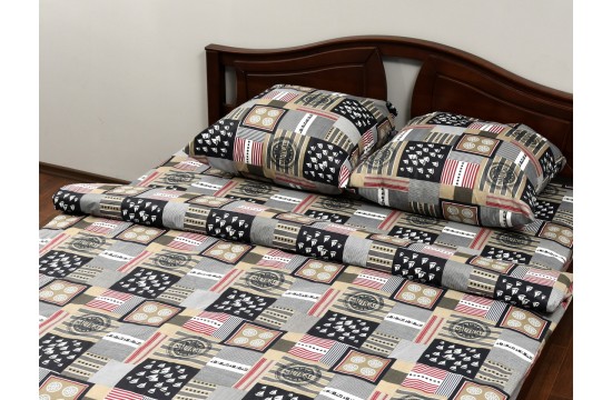 Bed linen coarse calico gold "Regatta" code: G0164 for teenagers