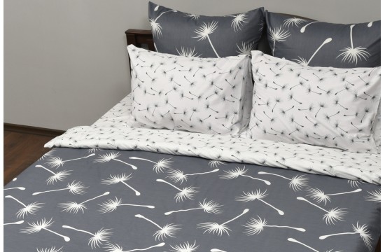 Bed linen coarse calico gold "GOLD Dandelions" code: Г0217 double euro