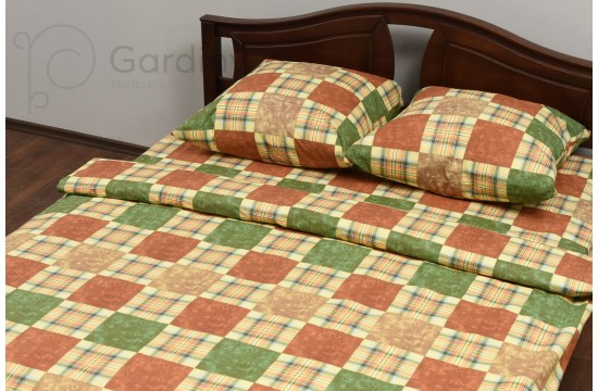 Bed linen coarse calico gold "Practical style" code: G0138 double