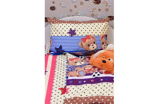 Білизна постільна дитяча "Teddy-bear" код: Г0227 в ліжечко RGTF