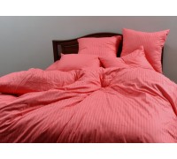 Bed linen stripe-satin "Coral stripe" code: CT0289 double euro