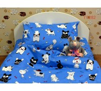 Bed linen coarse calico gold for children "WOOF" code: G0282 teenage