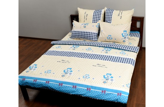 Bed linen coarse calico gold "Pansies" code: Г0273 family