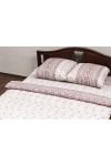 Bed linen coarse calico gold "Ornament red-gray" code: G0075 double euro