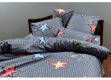 Bed linen coarse calico gold "Сaged stars" code: Г0291 Children