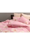 Bed linen coarse calico gold "flowers on pink" code: G0206 family