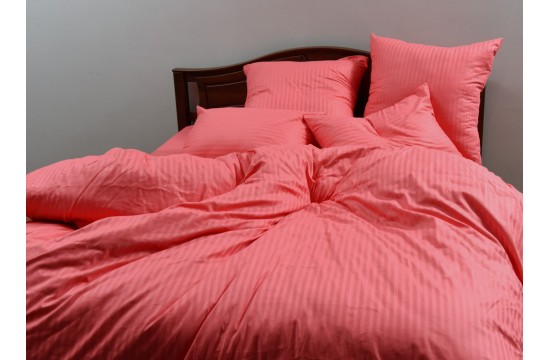 Bed linen stripe-sateen "Coral stripe" code: СТ0289 for teenagers
