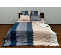 Bed linen coarse calico gold "Lozenges" code: G0303 one and a half