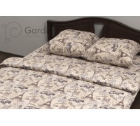 Bed linen coarse calico gold "Peach Paris" code: G0152 for teenagers