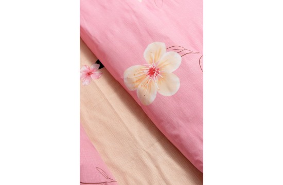 Постельное белье бязь голд 100% хлопок "flowers on pink" код: Г0206