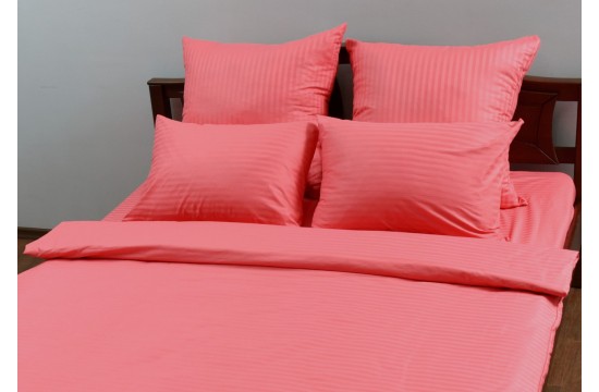 Bed linen stripe-satin "Coral stripe" code: СТ0289 one and a half