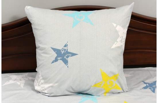 Bed linen coarse calico gold "Orange stars" code: Г0232