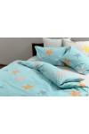 Bed linen coarse calico gold "Orange stars" code: Г0232