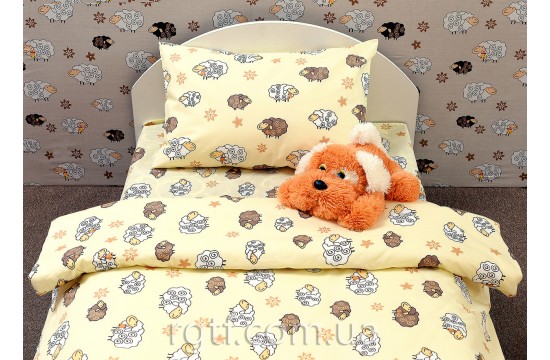 Children's one-and-a-half bed linen Barashiki yellow code: G0077 RGTF