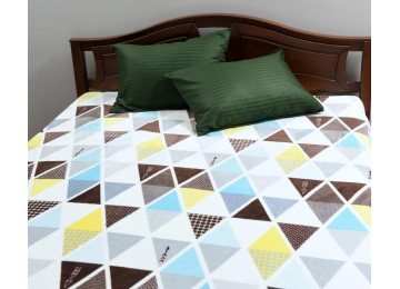Blanket fleece "Triangles" double 170x215 cm RGTF