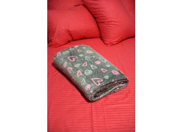 Fleece blanket "Hearts" for children 140x100 cm RGTF