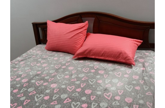 Fleece blanket "Hearts" Double 170х215 cm RGTF