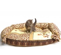 Подушка для собак и котов "ОВАЛ" лежак с бортиком 80х60х17см RGTF