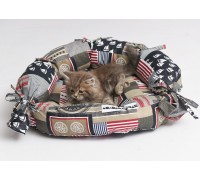 Pillow for dogs and cats "OVAL" lounger with a side 50x40x17cm RGTF