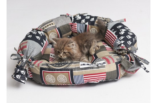 Подушка для собак и котов "ОВАЛ" лежак с бортиком 50х40х17см RGTF