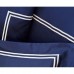 Элитное турецкое постельное белье MieCasa сатин - Milano lacivert-bej синий-бежевый king size