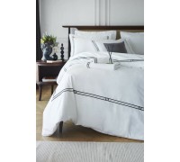 Elite Turkish bed linen MieCasa satin - Manhattan lacivert-bej evro