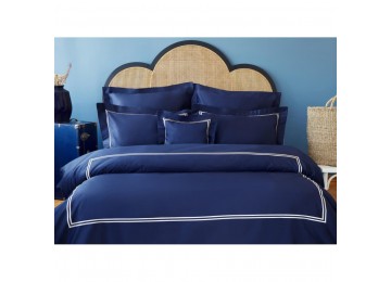 Elite Turkish bed linen MieCasa satin - Milano lacivert-bej king size