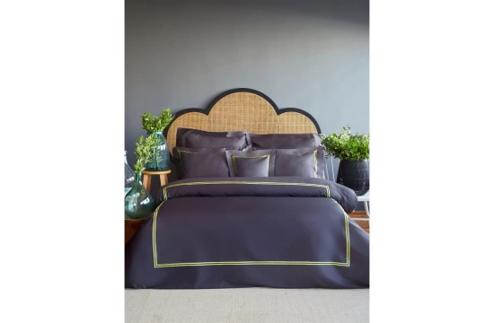 Elite Turkish bed linen MieCasa satin - Milano antrasit-yesil king size