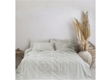 Bed linen Barine Washed cotton - Sense gri gray euro