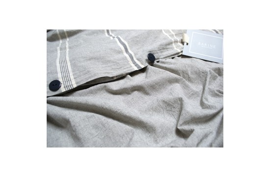 Постельное белье Barine Washed cotton - Sense gri серый евро
