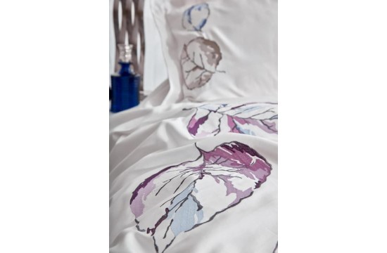 Bed linen Dantela Vita satin with embroidery - Cinar 200x220