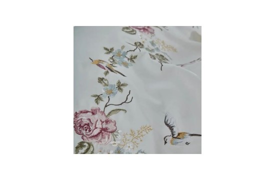 Bed linen Dantela Vita satin with embroidery - Ruya krem ​​cream 200x220