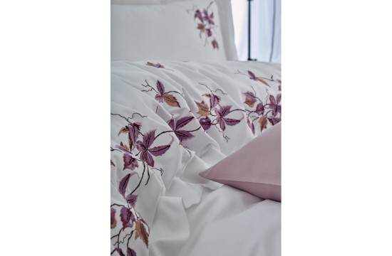Bed linen Dantela Vita satin with embroidery - Sonbahar lila lilac 200x220