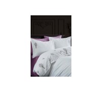 Bed linen Dantela Vita satin with embroidery - Lavender 200х220