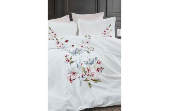 Bed linen Dantela Vita satin with embroidery - Hayal 200x220