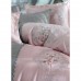 Bed linen Dantela Vita satin with embroidery - Isabella gri gray 200x220