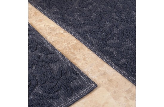 Набір килимків Karaca Home - Kelly Flower indigo 50*80+50*40