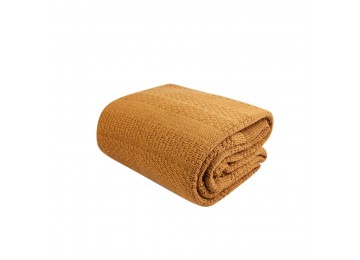 Blanket Karaca Home - Charm Bold hardal mustard 200*220 euro Turkey