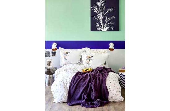 Bedding set with Karaca Home blanket - Fertile lila 2020-1 lilac euro